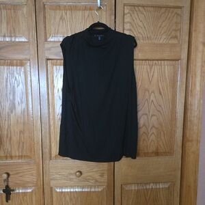 Anne Klein Black Sleeveless Mock Turtleneck